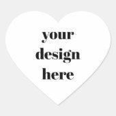 Personalisieren oder Anpassen Herz-Aufkleber (Vorderseite)