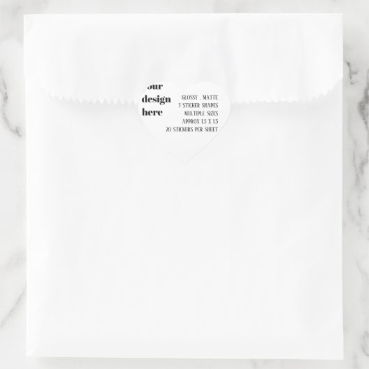 Personalisieren oder Anpassen Herz-Aufkleber (Tasche)