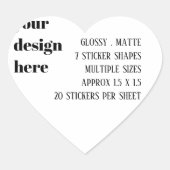 Personalisieren oder Anpassen Herz-Aufkleber (Vorderseite)