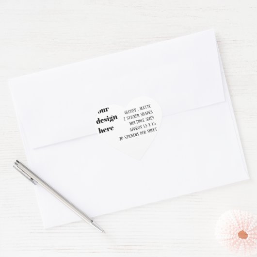 Personalisieren oder Anpassen Herz-Aufkleber (Umschlag)