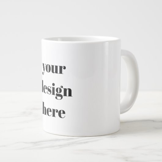 Personalisieren oder Anpassen Jumbo-Tasse (Vorderseite Rechts)