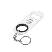 Personalisieren oder Anpassen Mini Flaschenöffner (Rückseite Schrägansicht)