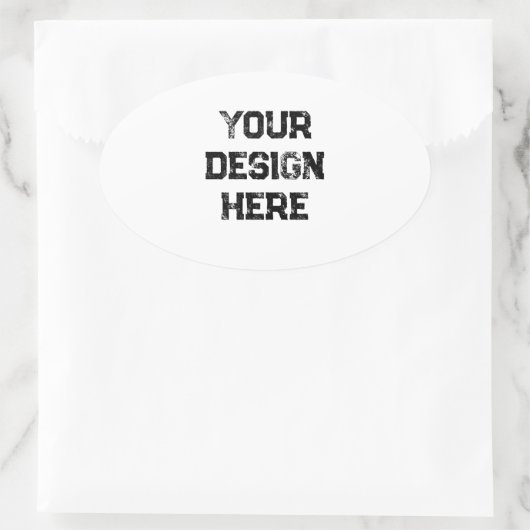 Personalisieren oder Anpassen Ovaler Aufkleber (Tasche)