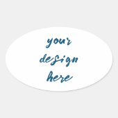 Personalisieren oder Anpassen Ovaler Aufkleber (Vorderseite)