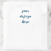 Personalisieren oder Anpassen Ovaler Aufkleber (Tasche)