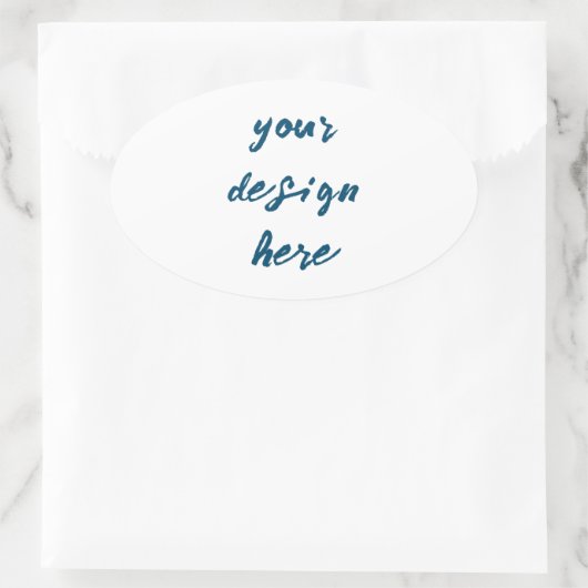 Personalisieren oder Anpassen Ovaler Aufkleber (Tasche)