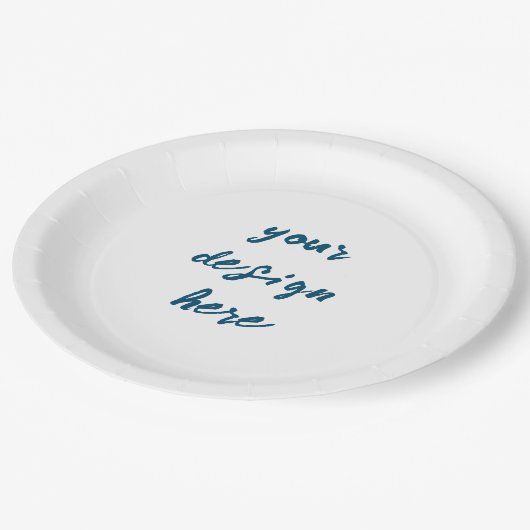 Personalisieren oder Anpassen Pappteller (Schrägansicht)