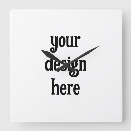 Personalisieren oder Anpassen Quadratische Wanduhr (Vorderseite)