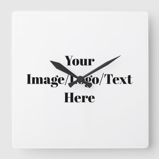 Personalisieren oder Anpassen Quadratische Wanduhr (Vorderseite)