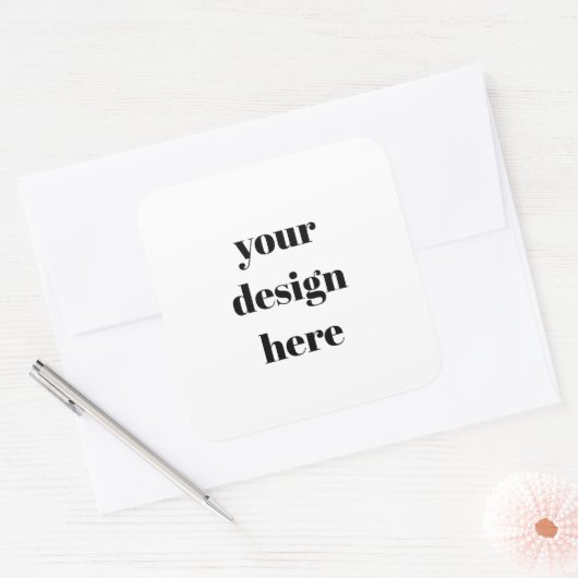 Personalisieren oder Anpassen Quadratischer Aufkleber (Umschlag)