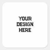 Personalisieren oder Anpassen Quadratischer Aufkleber (Vorderseite)