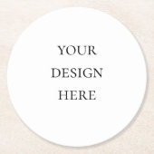 Personalisieren oder Anpassen Runder Pappuntersetzer (Vorderseite)