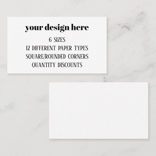 Personalisieren oder Anpassen Visitenkarte (Vorne/Hinten)