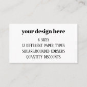 Personalisieren oder Anpassen Visitenkarte (Vorderseite)