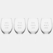 Personalisieren oder Anpassen Weinglas Ohne Stiel (Hinten)