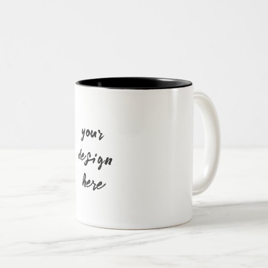 Personalisieren oder Anpassen Zweifarbige Tasse (VorderseiteRechts)