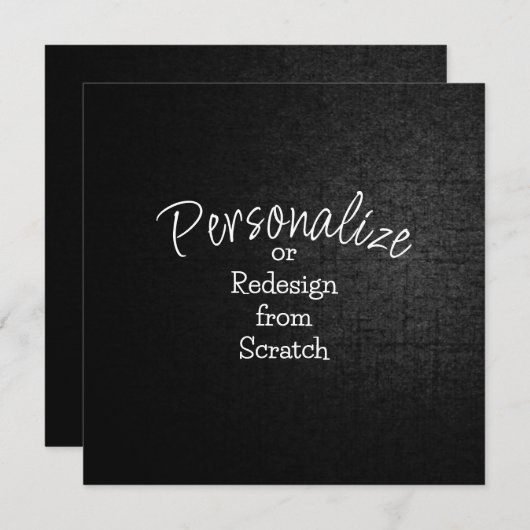 Personalisieren oder Erstellen aus Scratch - (Vorne/Hinten)