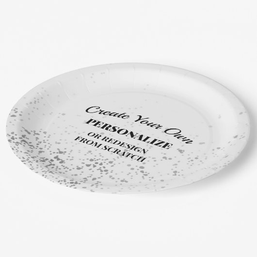 Personalisieren oder umgestalten - eigene erstelle pappteller (Schrägansicht)