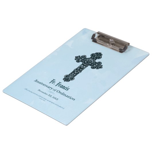 Personalisieren, Ordination Priester zum Jahrestag Klemmbrett (Schrägansicht)