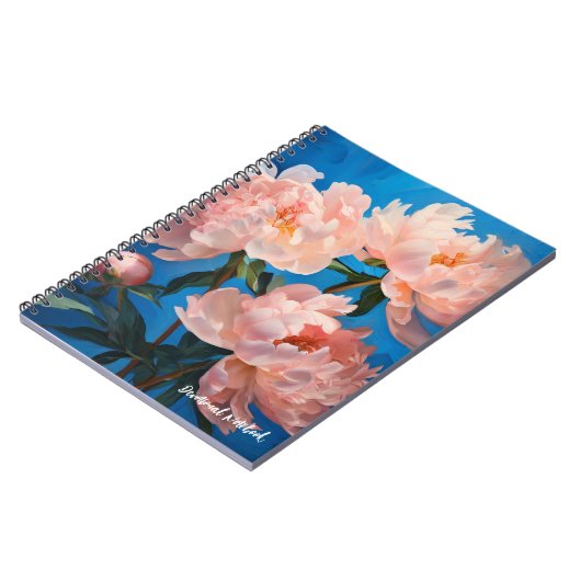 PERSONALISIEREN: Peony | Notizbuch-Journal Notizblock (Linke Seite)