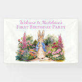 Personalisieren Peter das Kaninchen Erste Geburtst Banner (Horizontal)