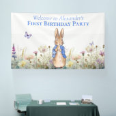 Personalisieren Peter das Kaninchen Erste Geburtst Banner (Messe)