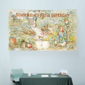 Personalisieren Peter das Kaninchen Erste Geburtst Banner (Messe)