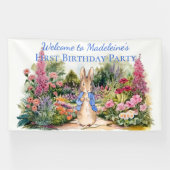 Personalisieren Peter das Kaninchen Erste Geburtst Banner (Horizontal)