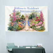 Personalisieren Peter das Kaninchen Erste Geburtst Banner (Messe)