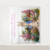 Personalisieren Peter das Kaninchen Erste Geburtst Wandteppich (Vorderseite)