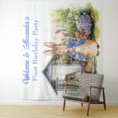 Personalisieren Peter das Kaninchen Erste Geburtst Wandteppich (Beispiel)