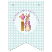 Personalisieren Peter das Kaninchen Erste Geburtst Wimpelkette (Erste Fahne)