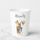 Personalisieren Peter das Kaninchen Erster Geburts Pappbecher (Rückseite)