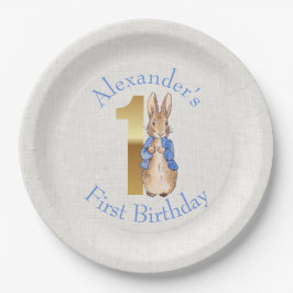 Personalisieren Peter das Kaninchen Erster Geburts Pappteller