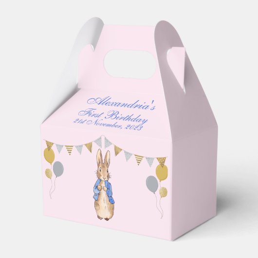 Personalisieren Peter der Rabbit ersten Geburtstag Geschenkschachtel (Vorderseite)