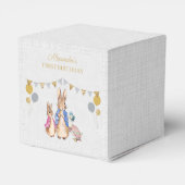 Personalisieren Peter Kaninchen graue Leinen 1. Ge Geschenkschachtel (Rückseite)