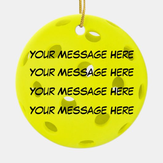 Personalisieren, Pickleall Keramik Ornament (Vorne)