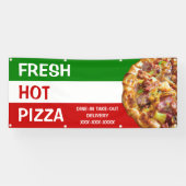 Personalisieren Pizza Shop Italienische Flagge Piz Banner (Horizontal)