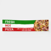 Personalisieren Pizza Shop Italienische Flagge Piz Banner (Horizontal)