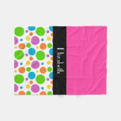 Personalisieren - Polka Dot Pattern Fleecedecke (Vorderseite (Horizontal))