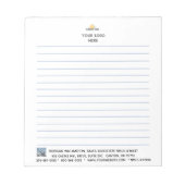 Personalisieren: QR-Code für Firmenlogos Notizblock (Vorderseite)