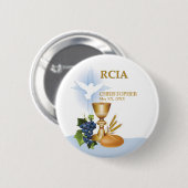 Personalisieren, RCIA-Glückwunsch katholische Sacr Button (Vorne & Hinten)