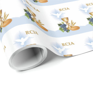 Personalisieren, RCIA-Glückwunsch katholische Sacr Geschenkpapier