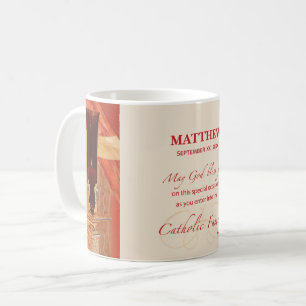 Personalisieren, RCIA Gratulation, katholisch, Rot Kaffeetasse