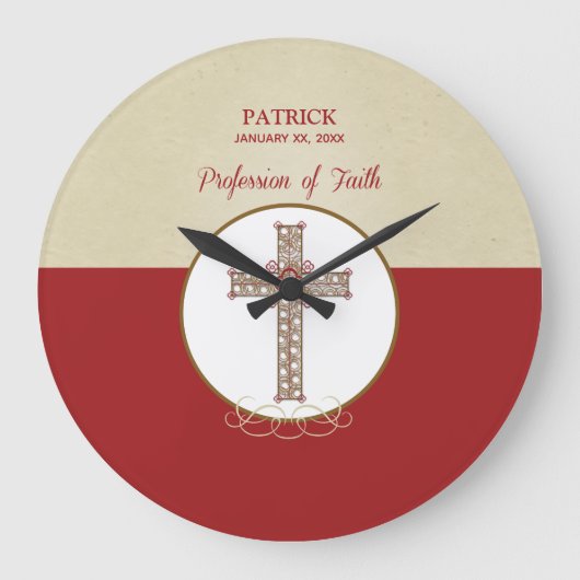 Personalisieren, RCIA-Segnungen zum Beruf des Glau Große Wanduhr (Vorderseite)