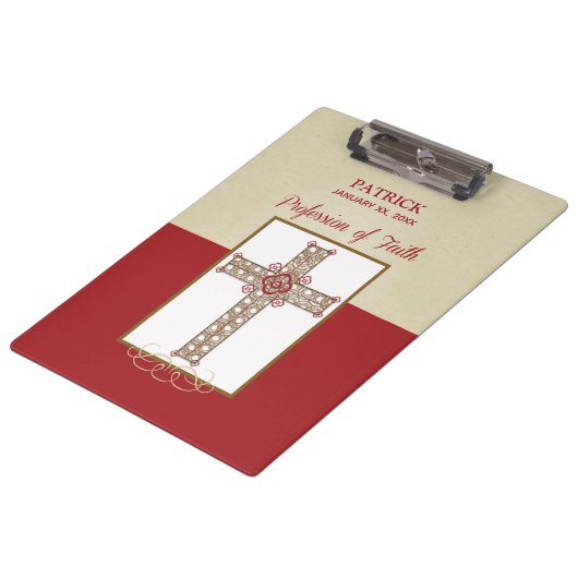 Personalisieren, RCIA-Segnungen zum Beruf des Glau Klemmbrett (Schrägansicht)