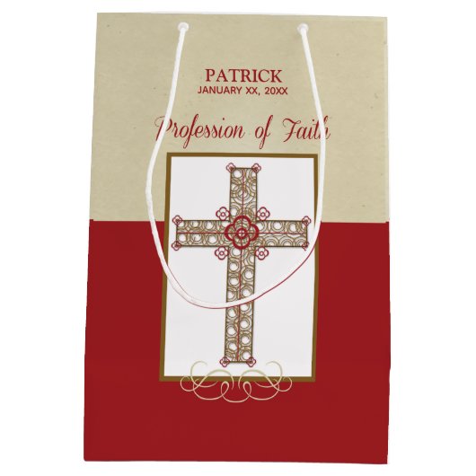 Personalisieren, RCIA-Segnungen zum Beruf des Glau Mittlere Geschenktüte (Rückseite)