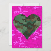Personalisieren - Rosa Camouflage Einladung (Rückseite)