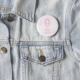 Personalisieren, Rosa Erste Heilige Kommune Cross  Button
