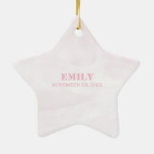 Personalisieren, Rosa Erste Heilige Kommune Cross  Keramik Ornament (Hinten)